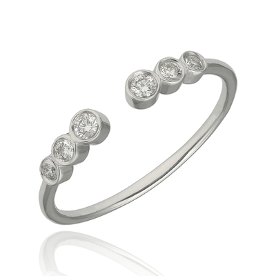 Fehér arany gyűrű 54-es méret (B35130_3I)